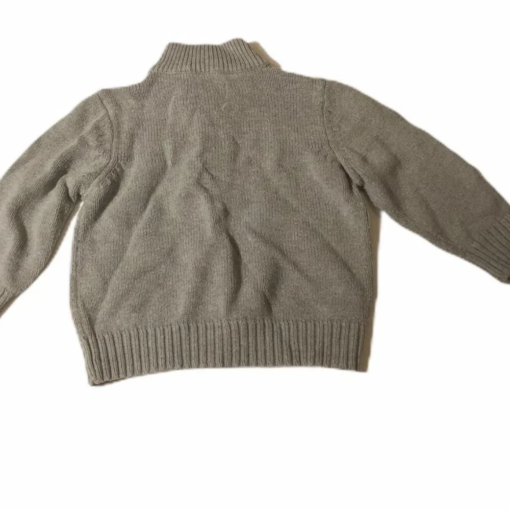 The Childrens Place Baby‎ Girl Gray Knit Sweater 12-18 Months Button Up Collar